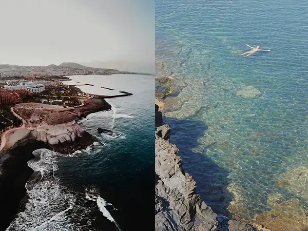 North of Las Americas are some amazing rock pools