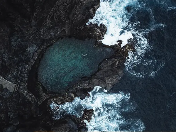 One of the many rock pools along the North coast