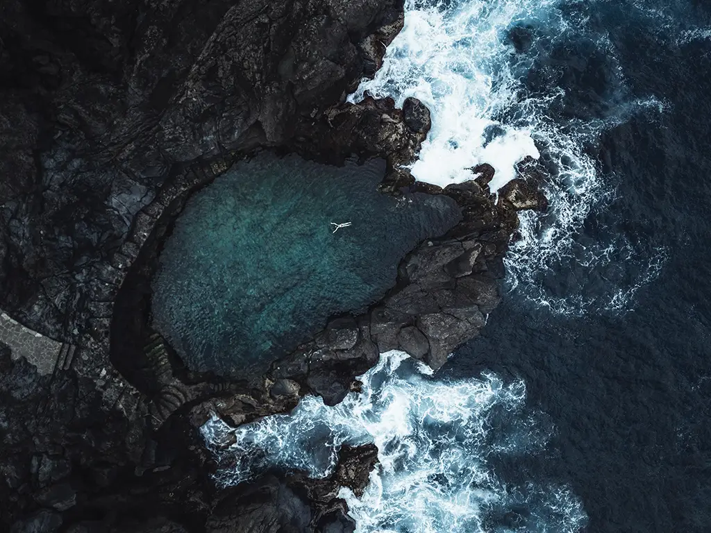 One of the many rock pools along the North coast