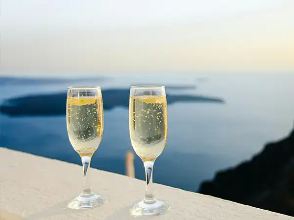 A glass of Cava with a view, in Bajamar (one of my favorite places in Tenerife), the seaside town next to Tegueste