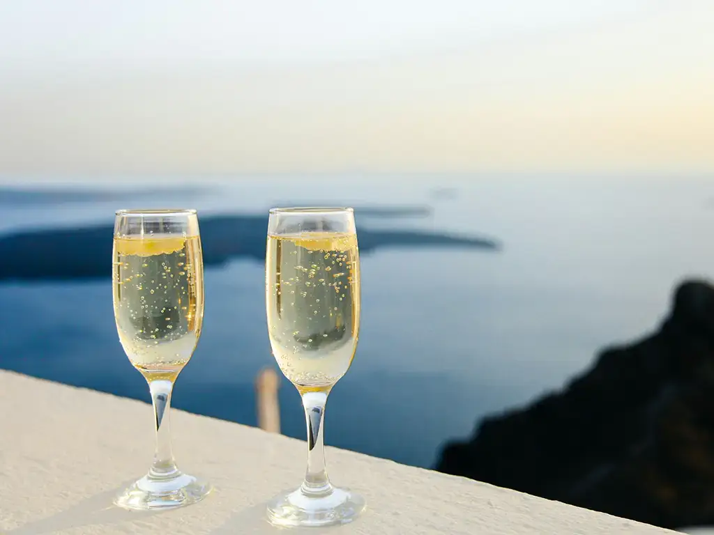 A glass of Cava with a view, in Bajamar (one of my favorite places in Tenerife), the seaside town next to Tegueste