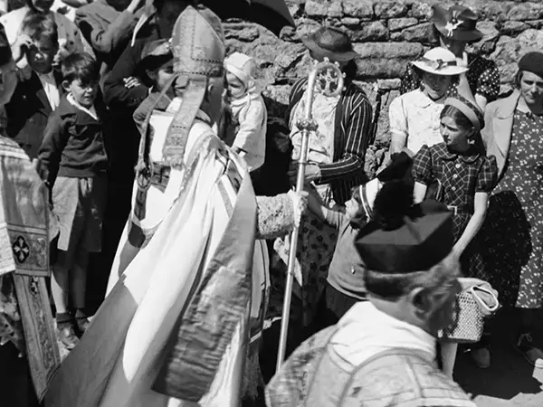 One of the earliest photos of the procession of the Romeria of San Marcos in Tegueste