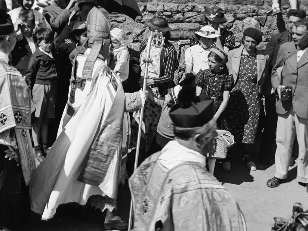 One of the earliest photos of the procession of the Romeria of San Marcos in Tegueste