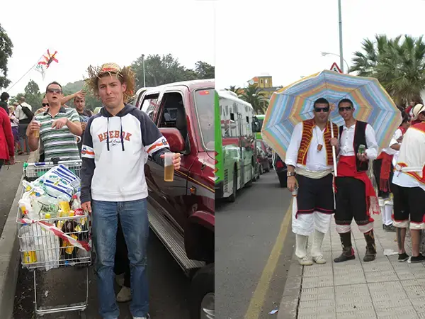 Some of the locals joining the festivities and bringing alcohol to sell in shopping carts.  Photo from https://www.flickr.com/photos/petezin/