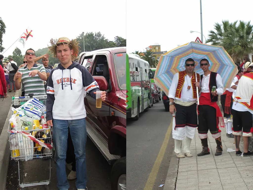 Some of the locals joining the festivities and bringing alcohol to sell in shopping carts.  Photo from https://www.flickr.com/photos/petezin/