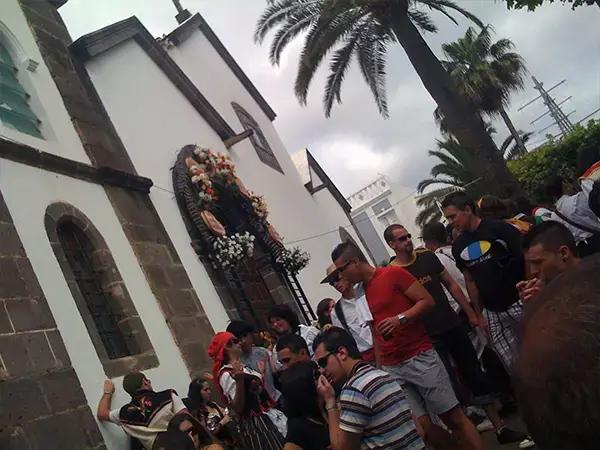 The church of Tegueste where the relics are stored for the display and the procession.  Better photos will be added soon.  Photo from https://www.flickr.com/photos/petezin/