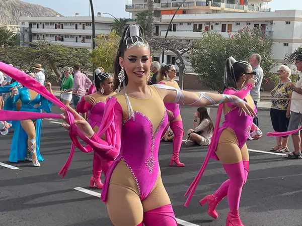 One of the dancers during the grand parade. The performers often include dancers from dance schools all over the island.