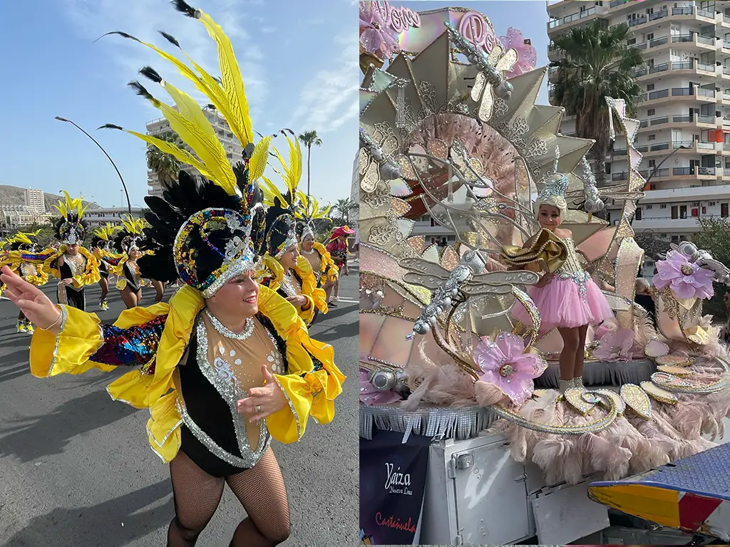 The grand parade is a performance on the day before the last day of carnival (called the burial of the sardine). Try not to miss this parade, it is truly incredible. Best watched from the hill on Avenida Juan Carlos I, because the parade stops there a lot because of the slant. Great for photos, where I took these!