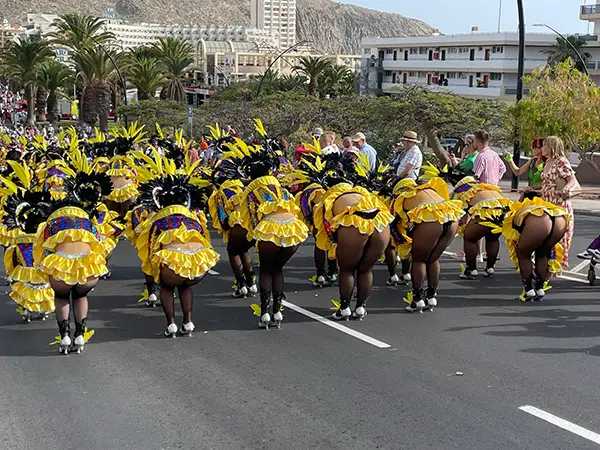 Incredible fancy dress parades at carnival Los Cristianos, Tenerife